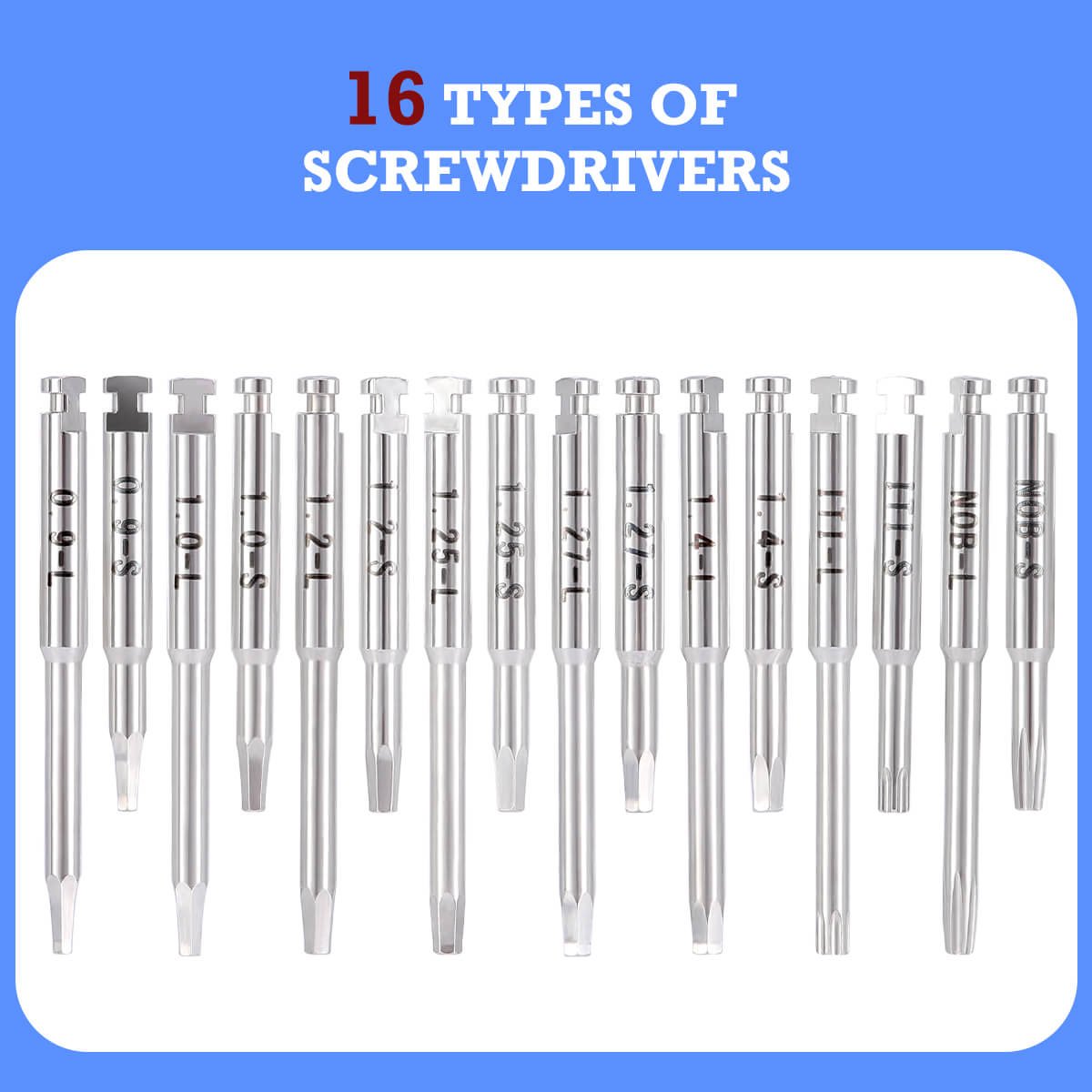 16pcs Electric Wireless Universal Implant Torque Wrench Drivers 10-50Ncm Kit - pairaydental.com