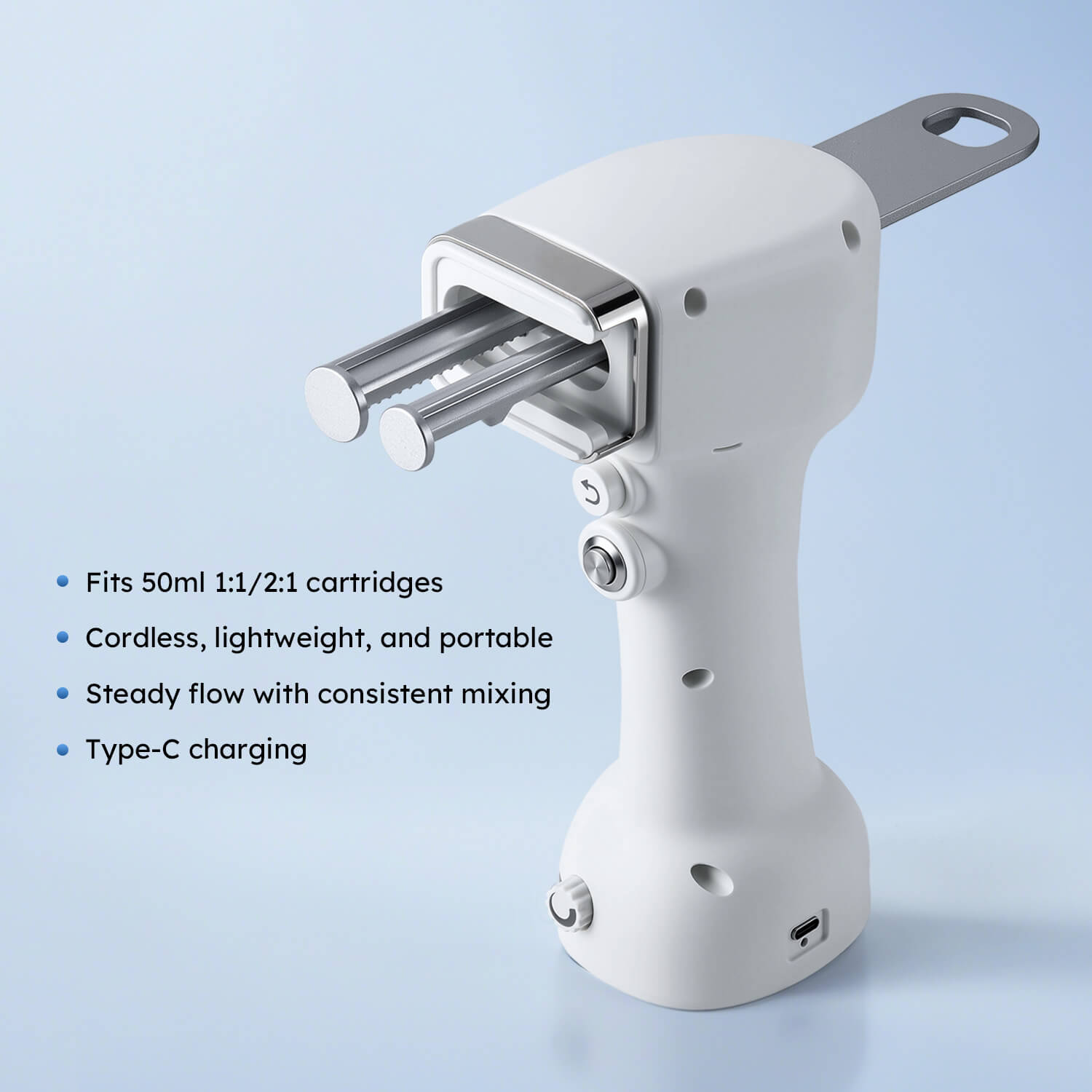 Portable Electric Dental Impression Gun for 50ml Universal Mixing 1:1 & 2:1 Cartridge Dispenser - pairaydental.com