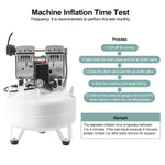 Dental Noiseless Oil-Free Air Compressor 24L/40L Single Pressure Gauge for 1-2 Dental Chair - pairaydental.com