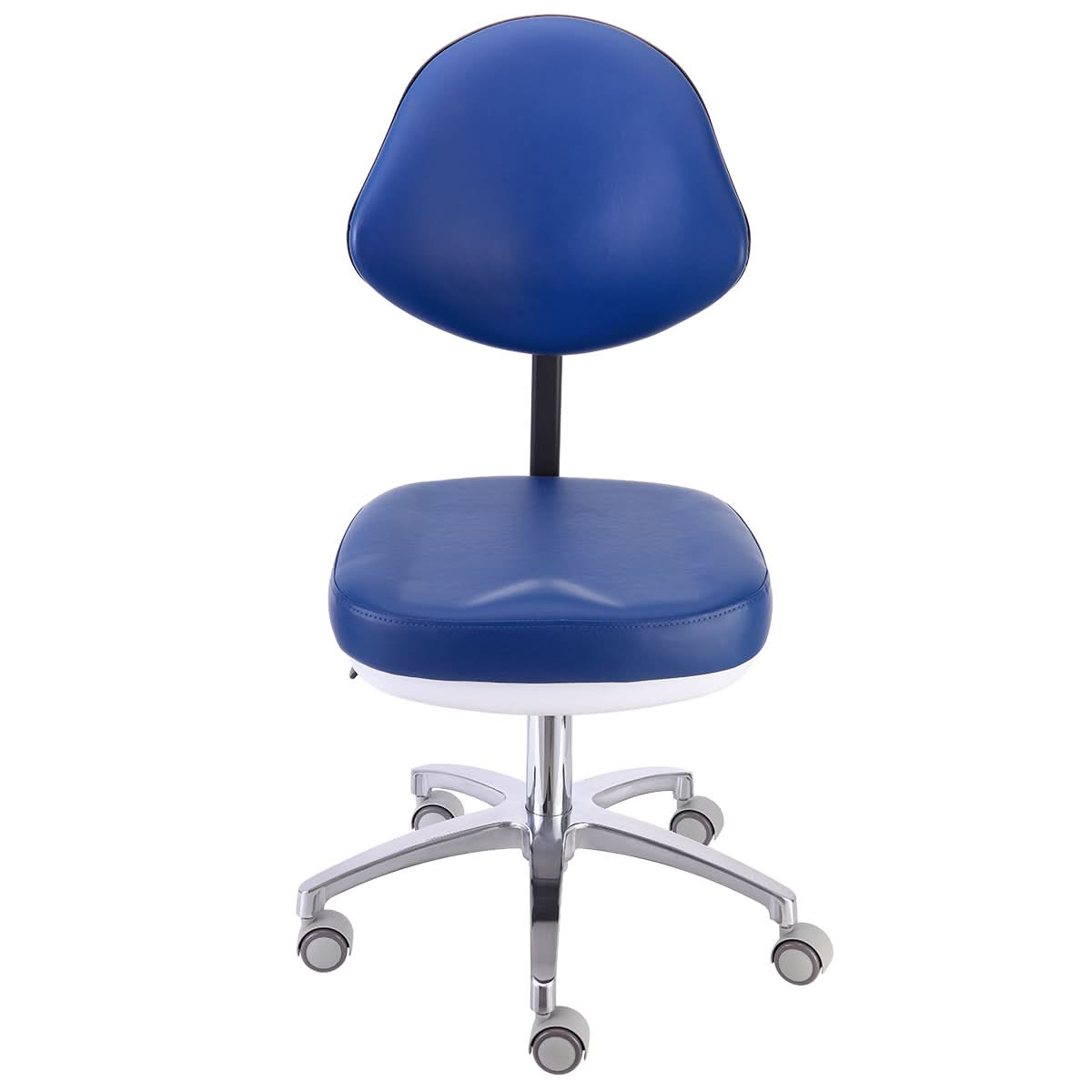 Dental Doctor Stool Adjustable Height Hydraulic Stool 360-Degree Rotated Blue - pairaydental.com