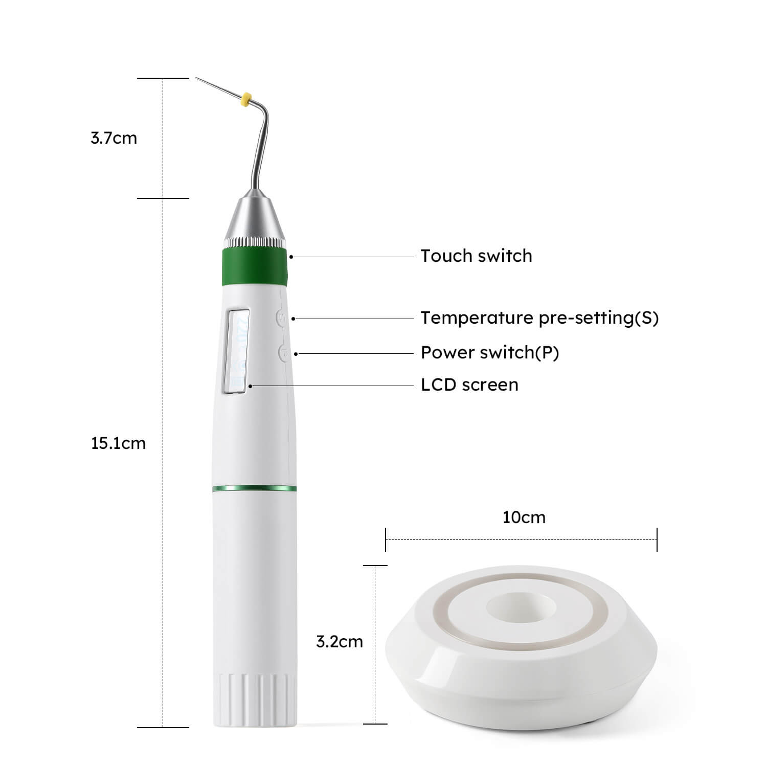 Dental Gutta Percha Endodontic Obturation System Heated Pen With 2 Heating Tips - pairaydental.com