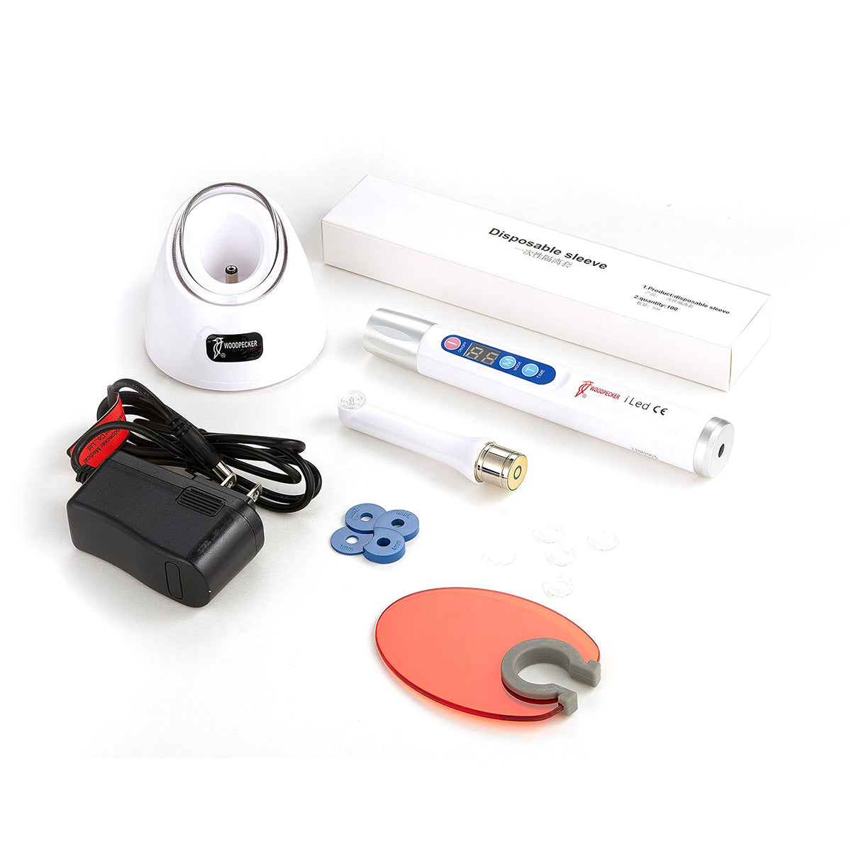 Woodpecker iLED Curing Light Wireless 360° Rotary 1 Sec Curing White - Pairaydental.com