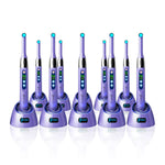 10 pcs Woodpecker iLED Curing Light Wireless 360° Rotary 1 Sec Curing Purple - pairaydental.com