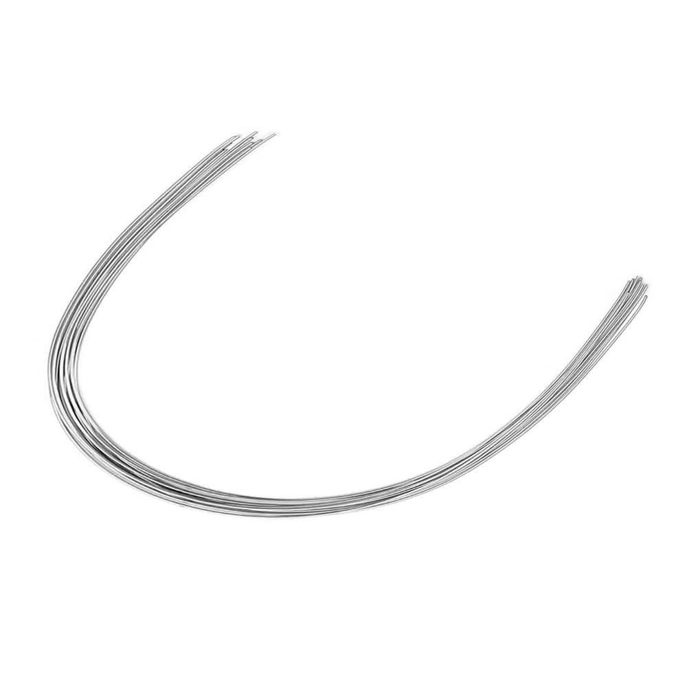 Archwire Stainless Steel Round Natural 0.012-0.020 Upper/Lower 10pcs/Pack