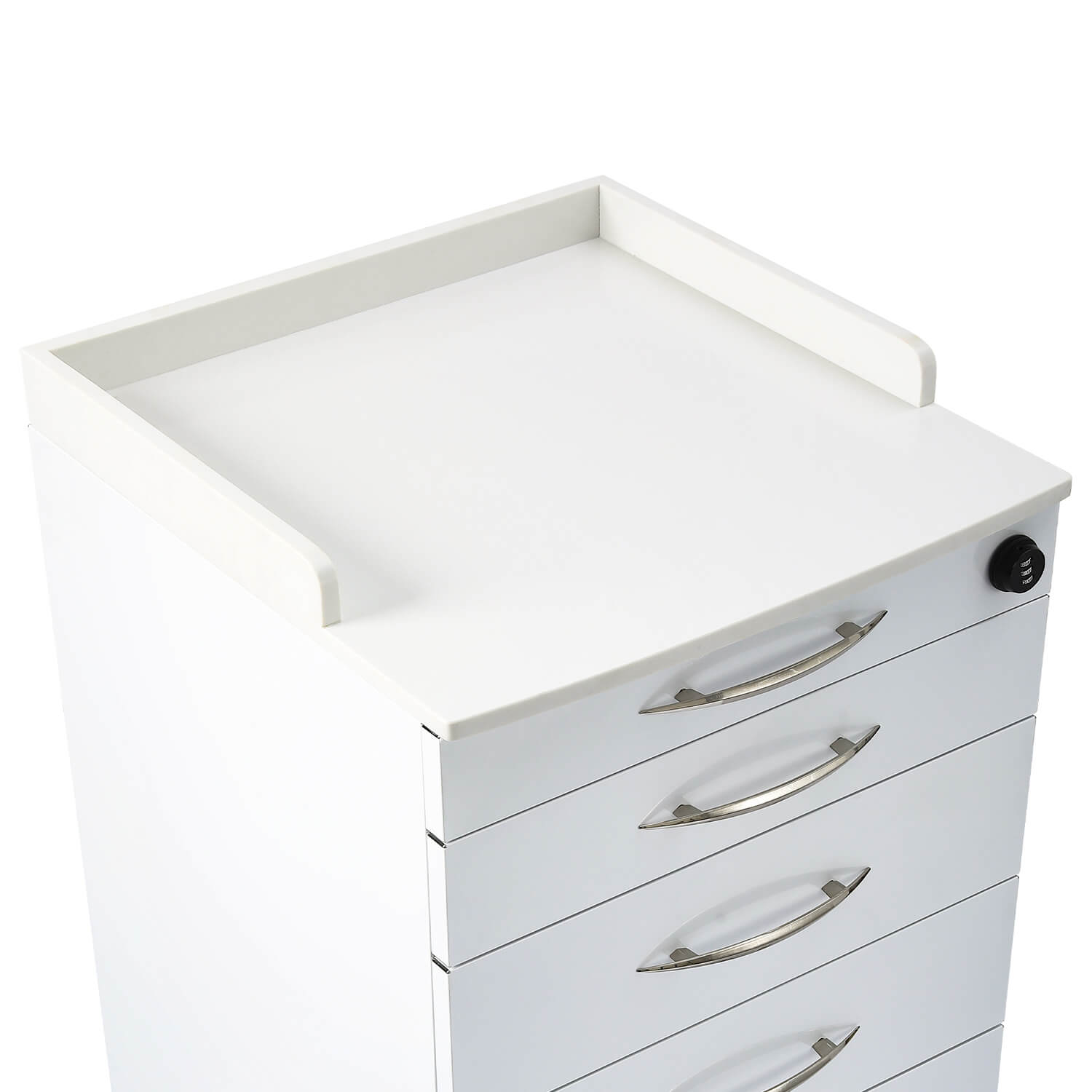 Dental Mobile Cabinet Cart Quartz Countertop and Stainless Steel Four-Drawer - pairaydental.com