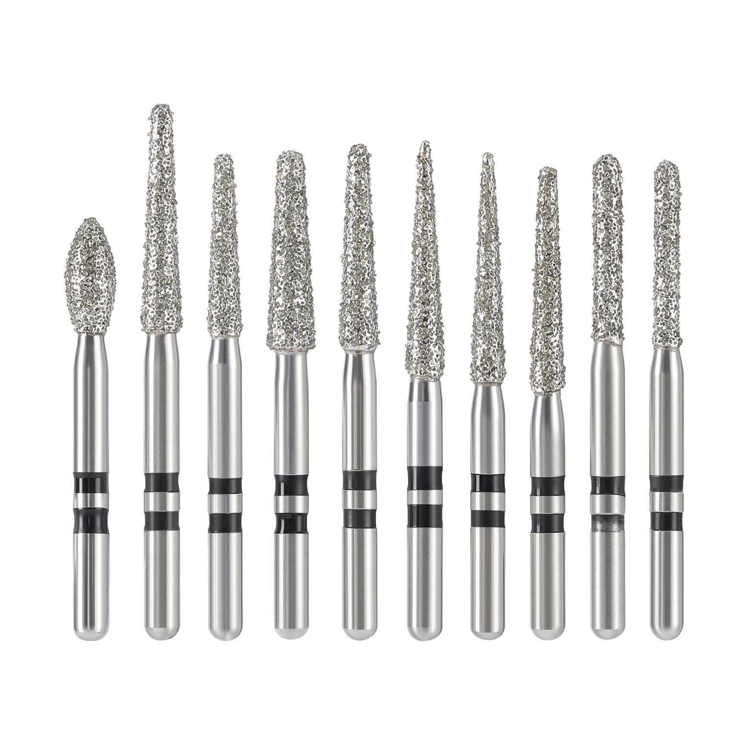 Dental Diamond Zirconia Cutting Bur Kit FG 1.6mm 10pcs/Kit - pairaydental.com
