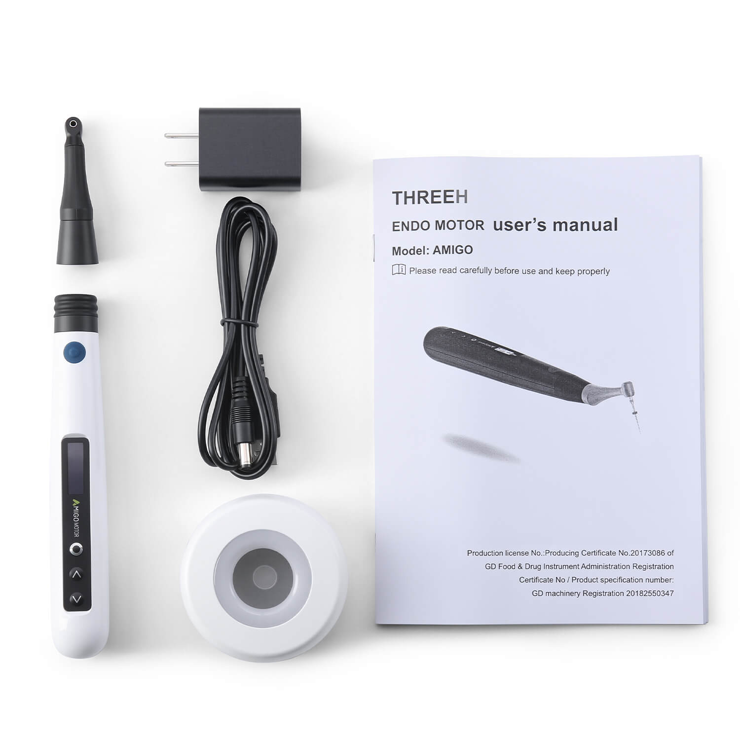 Dental Cordless Brushless Endo Motor 6.3:1 Mini Contra Angle - pairaydental.com