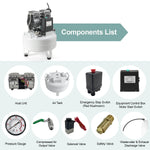 Dental Noiseless Oil-Free Air Compressor 24L/40L Single Pressure Gauge for 1-2 Dental Chair - pairaydental.com