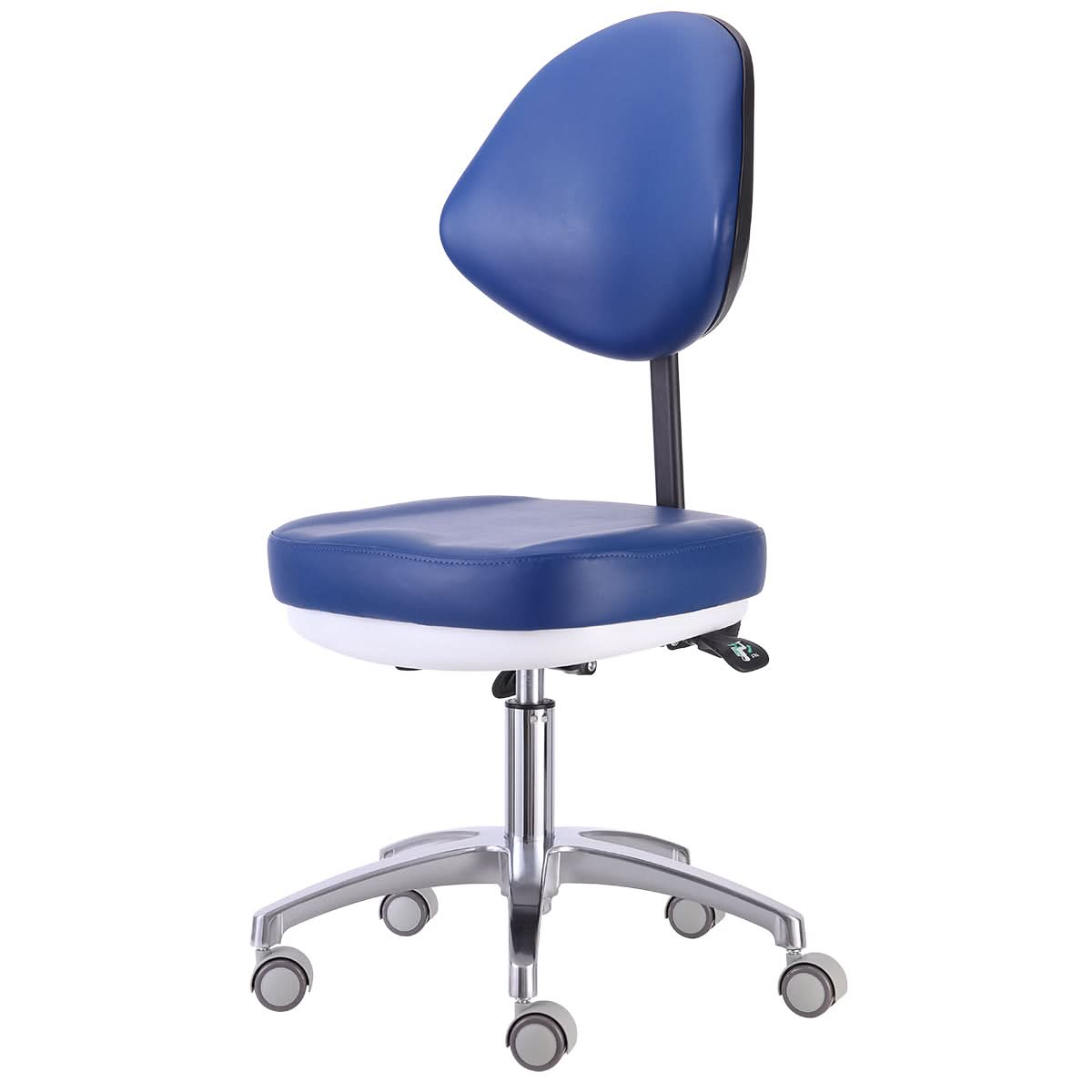 Dental Doctor Stool Adjustable Height Hydraulic Stool 360-Degree Rotated Blue - pairaydental.com