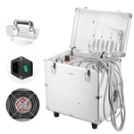 Dental Portable Turbine Mobile Delivery Unit Three Way Syringe Suction System with Air Compressor 4 Hole - pairaydental.com