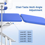 4 Holes Dental Portable Folding Chair LED Light with Turbine Unit Blue - pairaydental.com