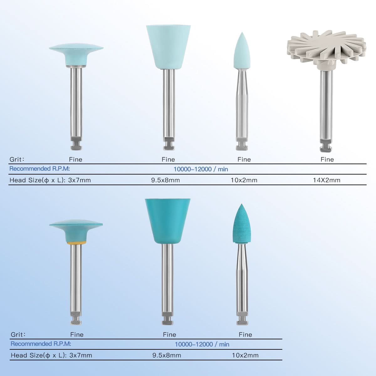 Dental Composite Polishing Kit RA 2.35MM 14pcs/Box - pairaydental.com 