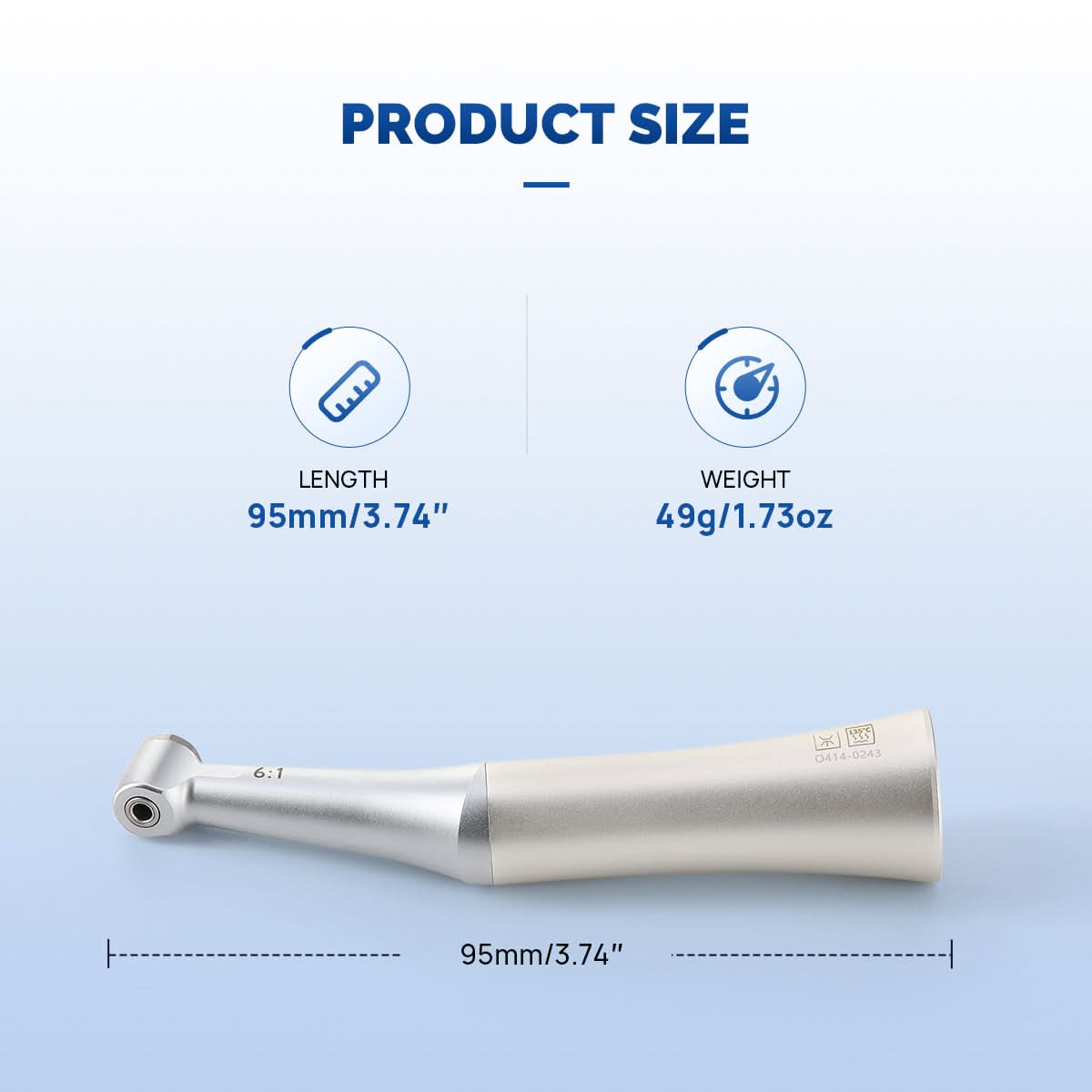 Dental 6:1 Reduction Contra Angle Endo Handpiece Mini Head - pairaydental.com