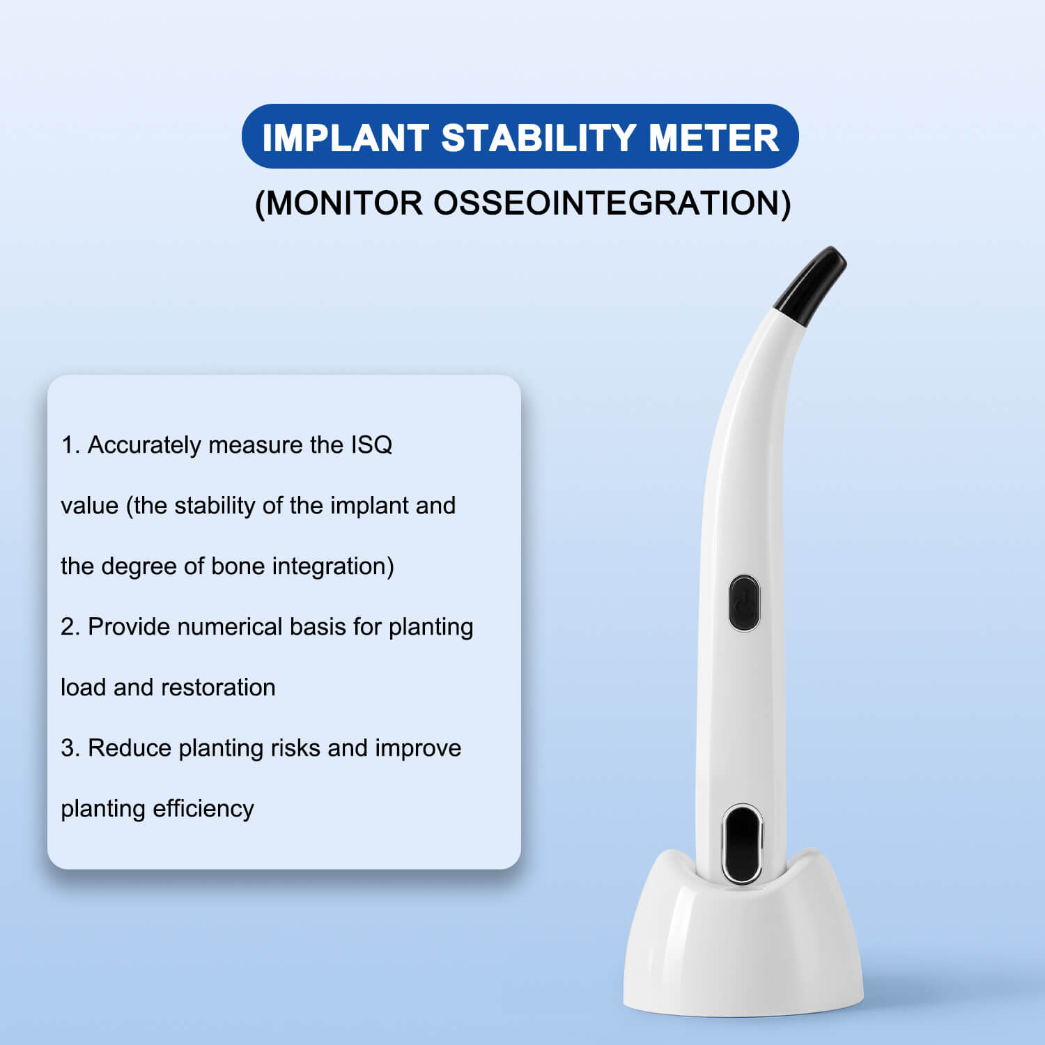 Dental Implant Stability Monitor ISQ Tester for Osseointegration Measurement - pairaydental.com