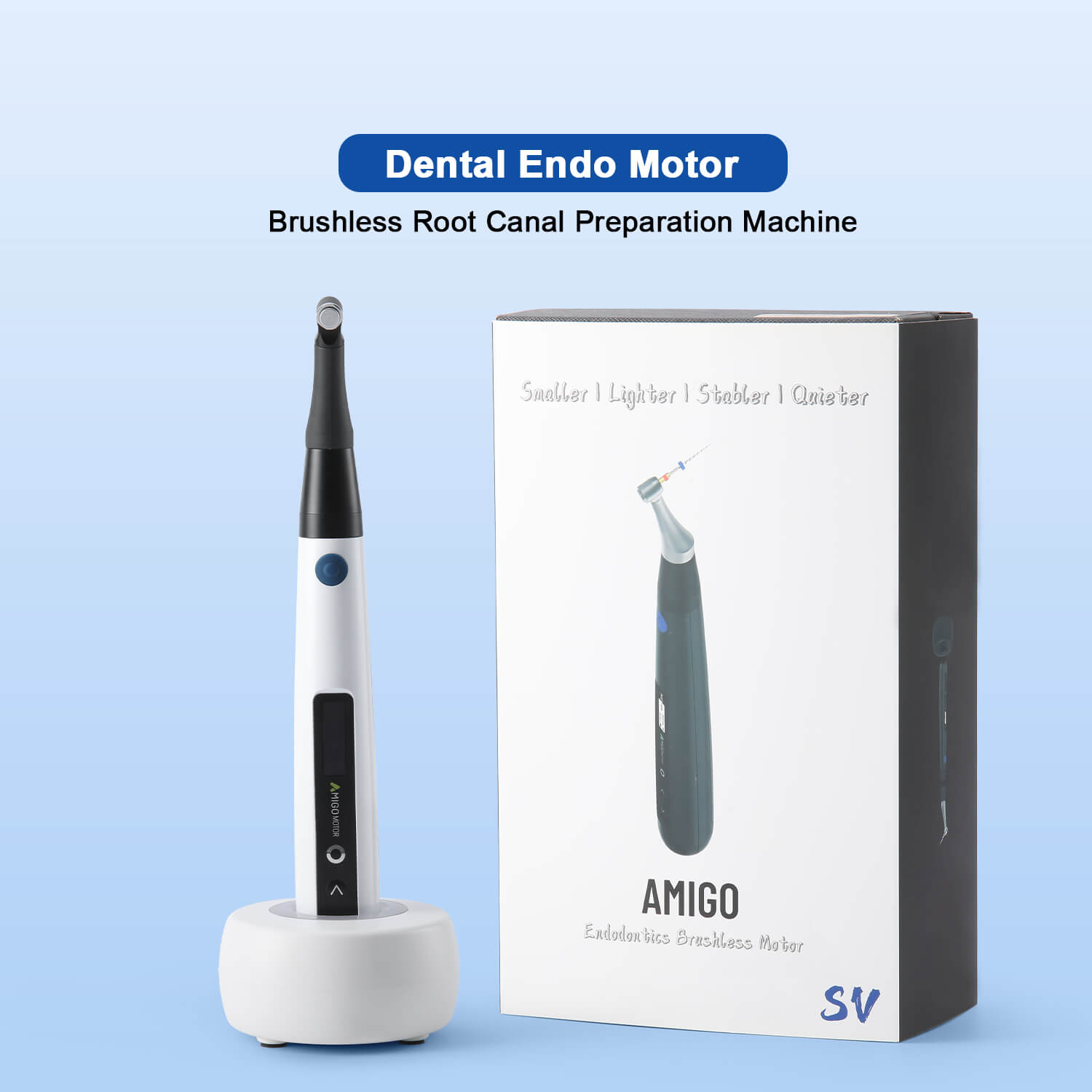 Dental Cordless Brushless Endo Motor 6.3:1 Mini Contra Angle - pairaydental.com
