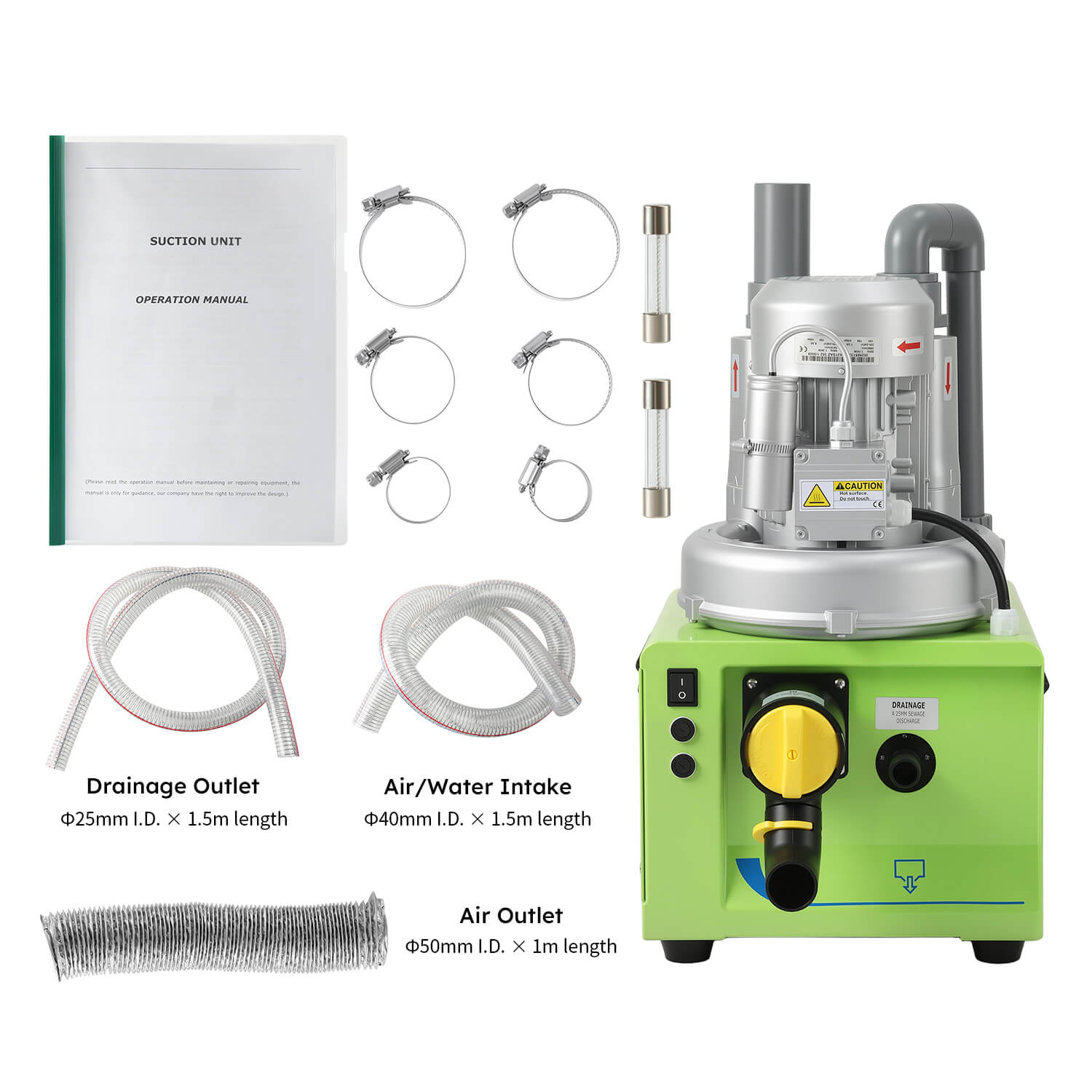 Dental Portable Suction Unit 600L/min 1100W for 2-3 Dental Chair - pairaydental.com