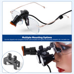 Dental Headlight 3W Wired 35,000 Lux 3-Level Brightness Ultralight 2 Mounting Options - pairaydental.com