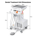 Dental Portable Delivery Unit Cart with Air Compressor Built-in Woodpecker Ultrasonic Scaler & Curing Light - pairaydental.com