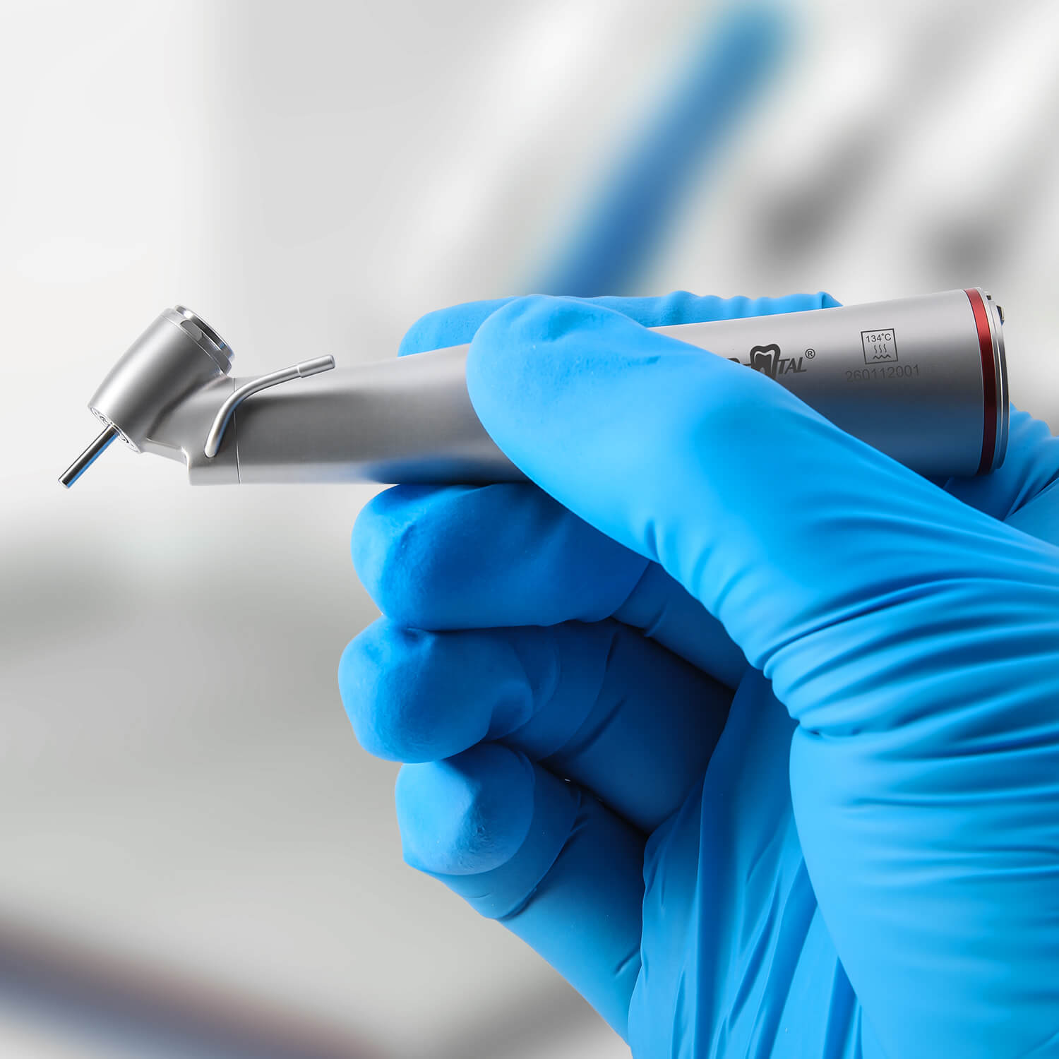 1:4.2 Electric Contra Angle Increasing Handpiece 45 Degree Fiber Optic External Water - pairaydental.com