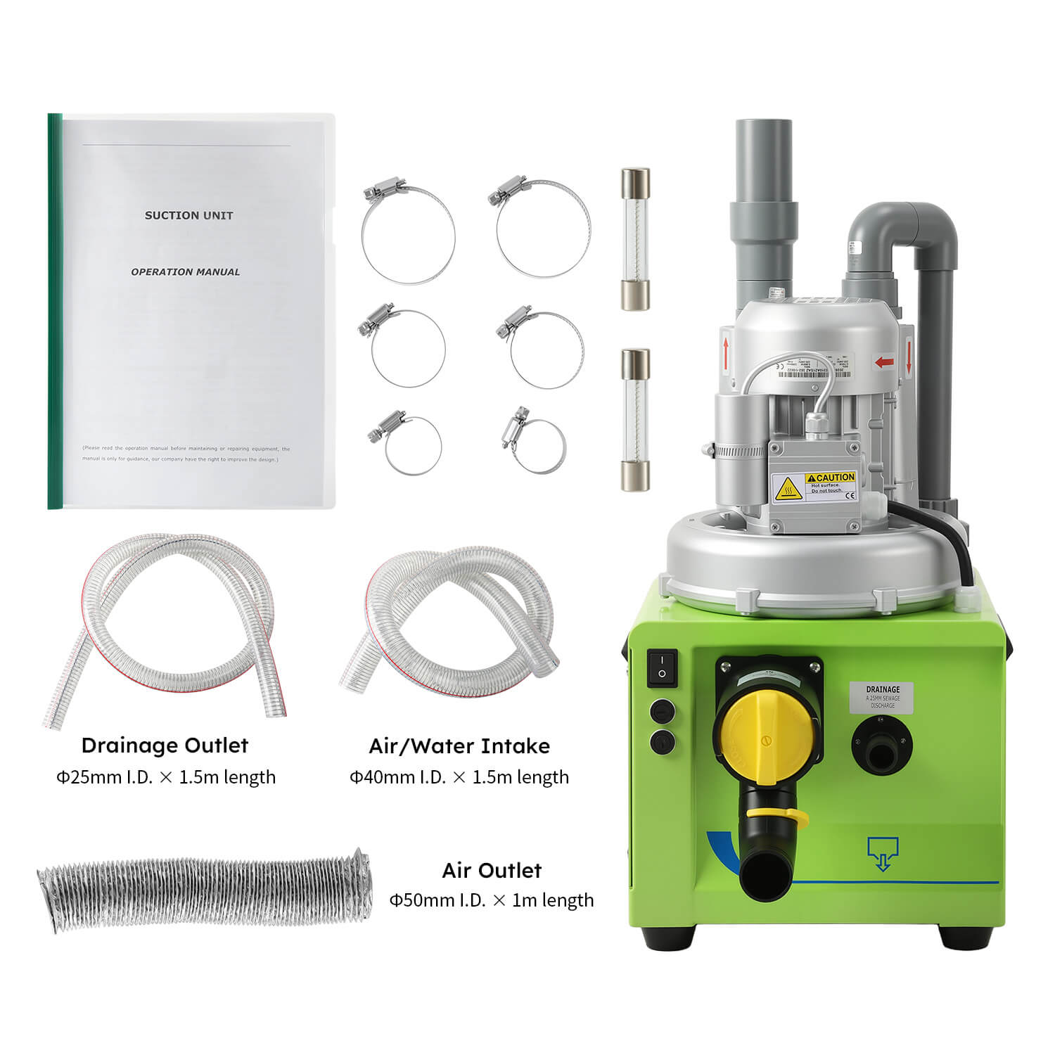 Dental Portable Suction Unit 300L/min 750W for 1-2 Dental Chair - pairaydental.com