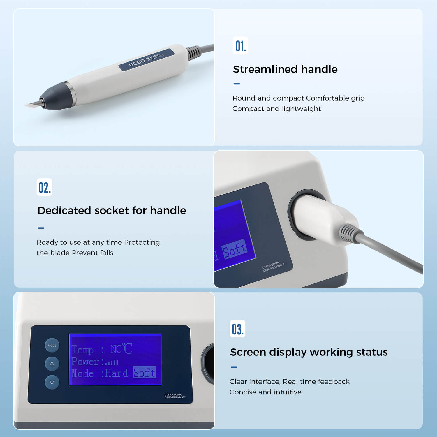 Dental Ultrasonic Cutting Knife with 5 Blades Ultrasonic Cutter - pairaydental.com