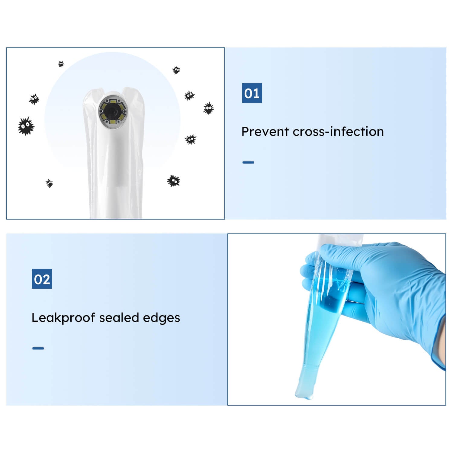 Dental Intraoral Camera Disposable Protection Film Sheath Sleeve 100pcs/Box - pairaydental.com