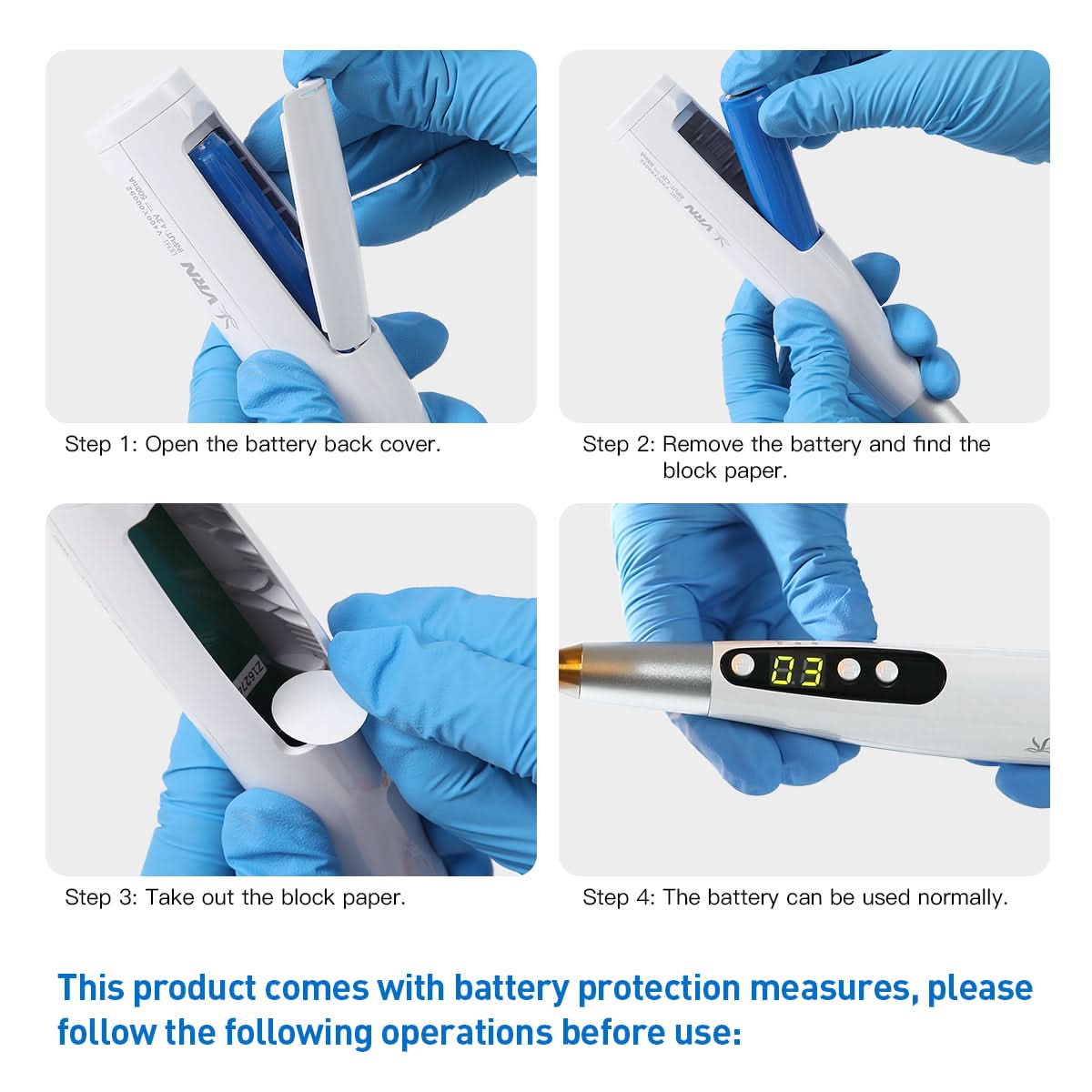 LED Curing Light Wireless 3S Curing 360° Rotating Head 1400 mW/cm² - pairaydental.com