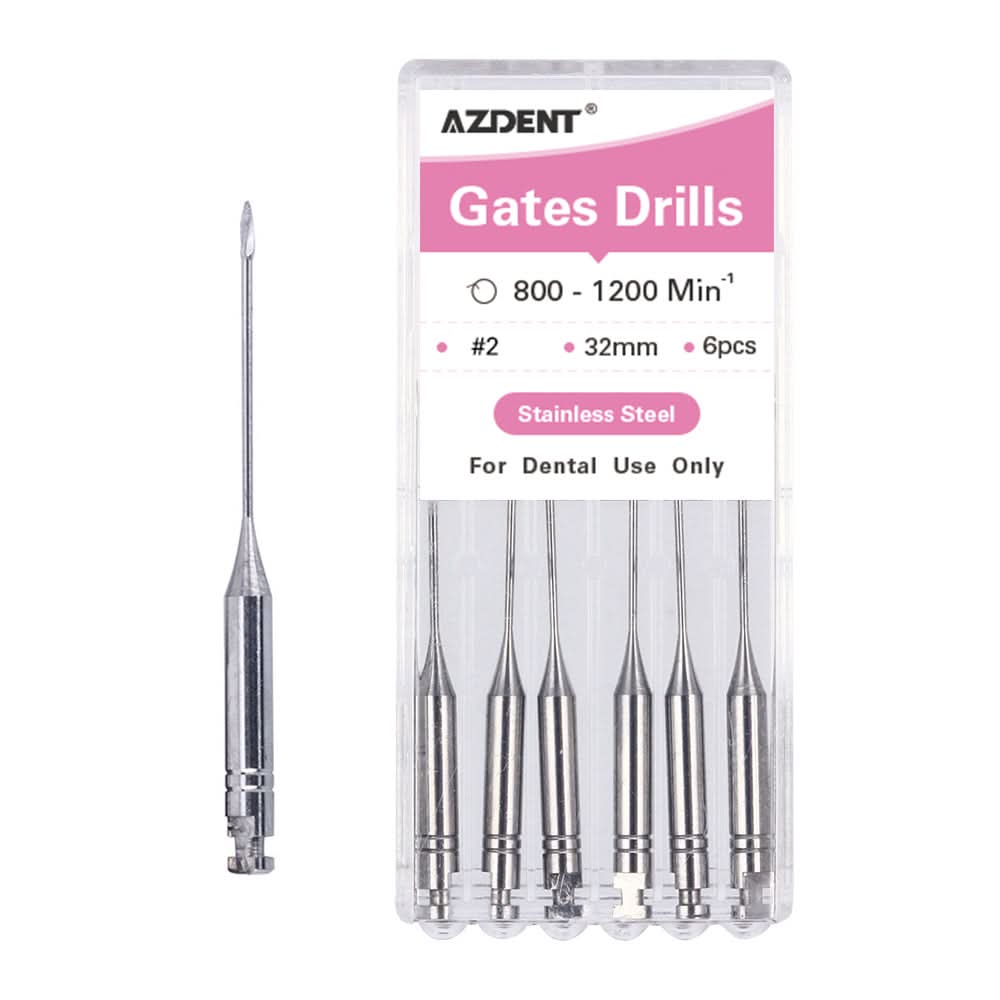 Endo Gates Drill Engine Files Staniless Steel 32mm 2 6pcs/Pk