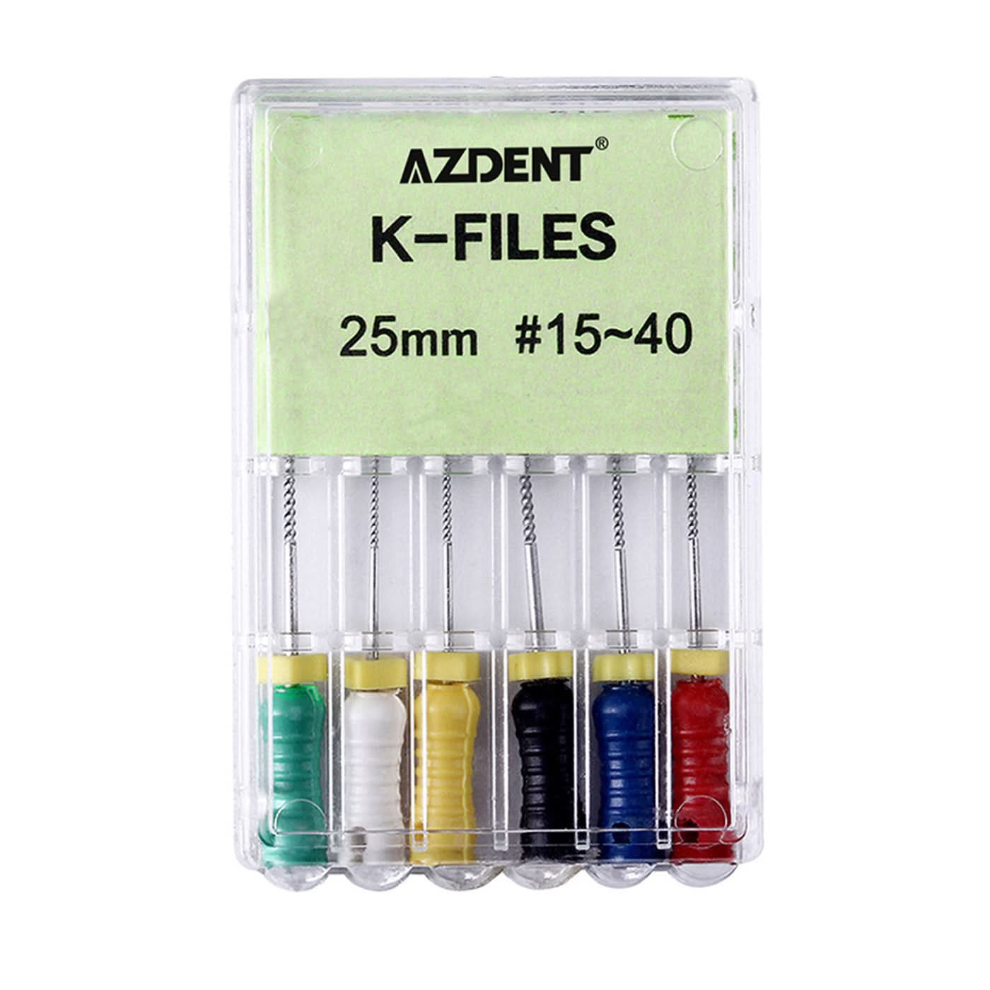 Endo NiTi K-Files Hand Use Assorted #15-40 25mm 6pcs/Pk
