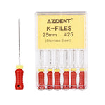 Endo Hand K-Files Stainless Steel #25 25mm 6pcs/Pk - pairaydental.com