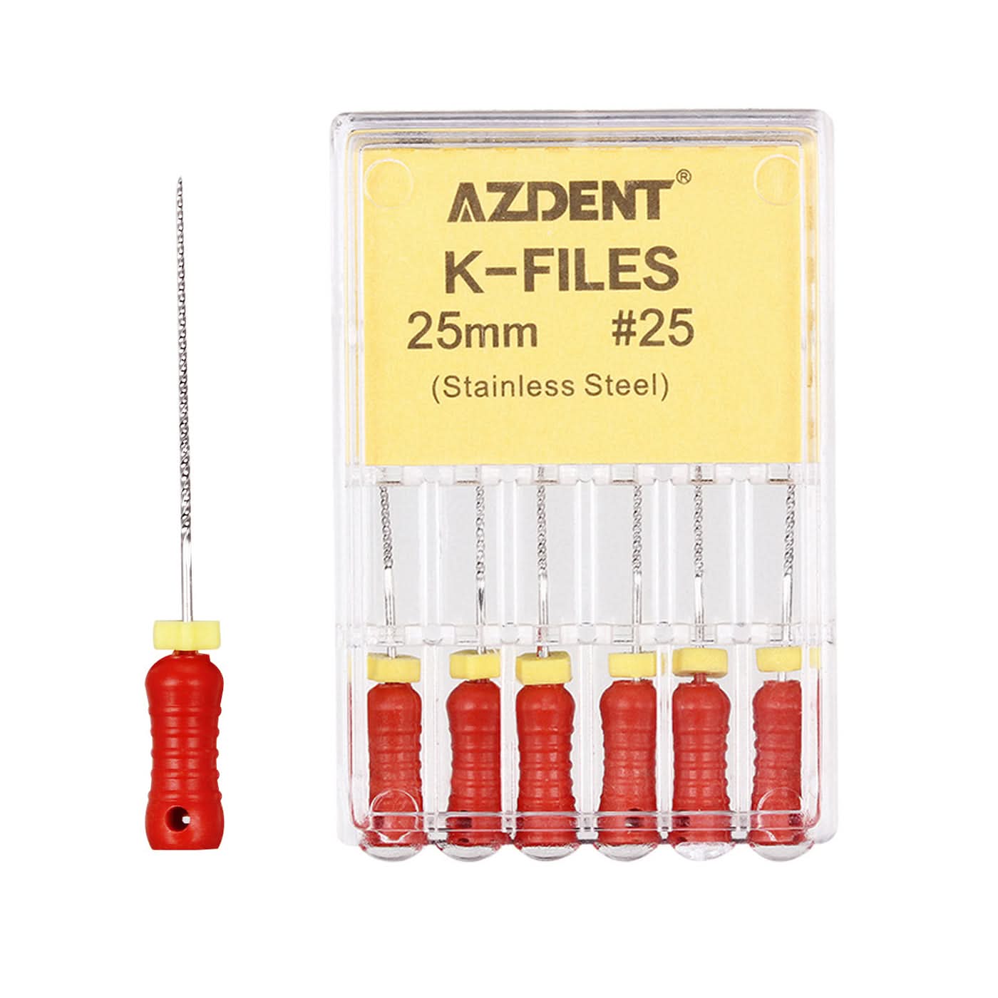 Endo Hand K-Files Stainless Steel #25 25mm 6pcs/Pk - pairaydental.com