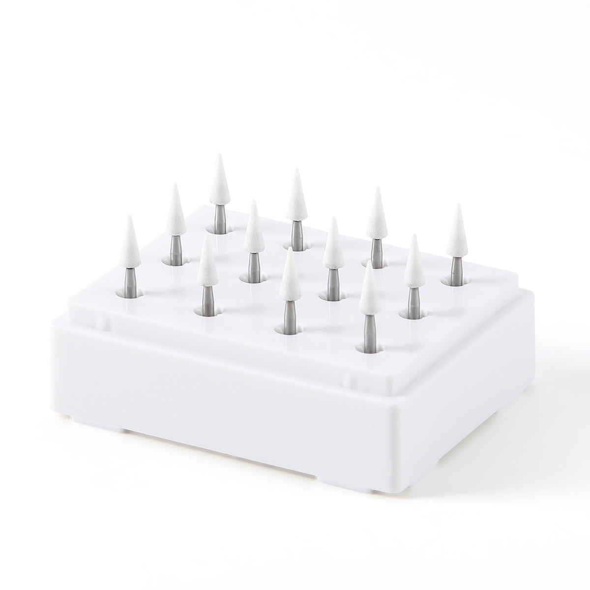 Dental Fine Polishing Kit FG Burs Pointed Cone White Stones 12pcs/Kit - pairaydental.com 