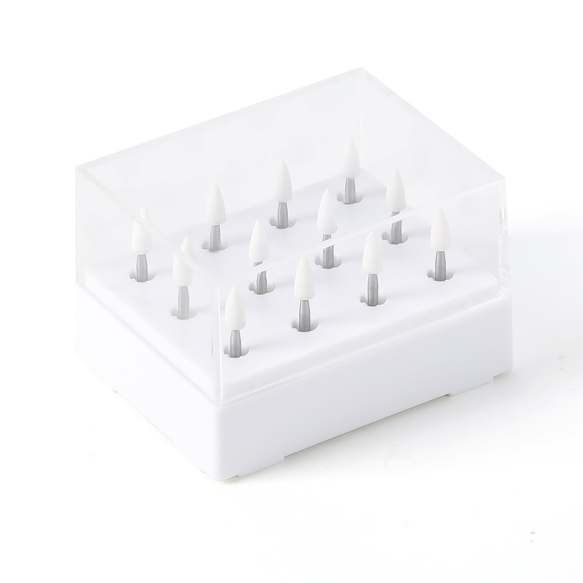 Dental Fine Polishing Kit FG Burs Flame White Stones 12pcs/Kit - pairaydental.com