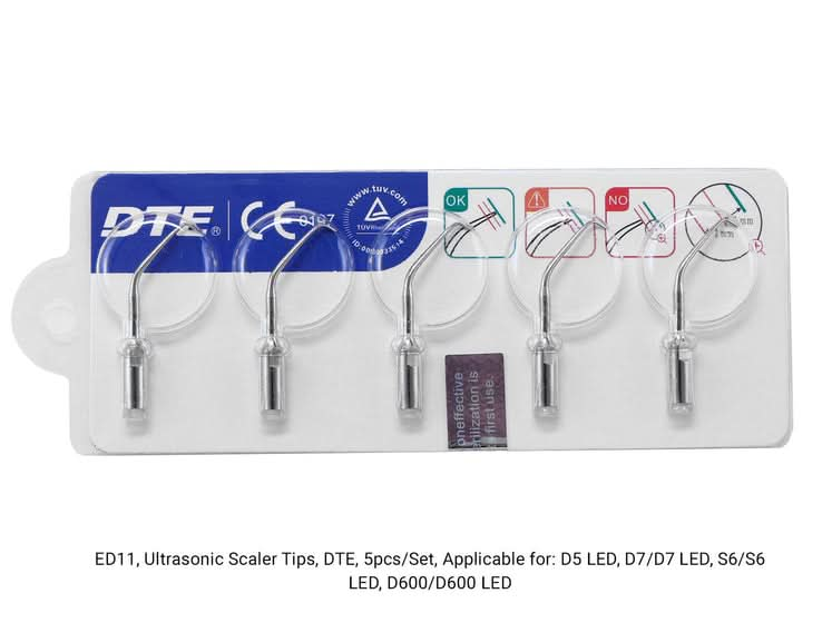 Woodpecker DTE Ultrasonic Scaler Tips ED11 5pcs/Set - pairaydental.com