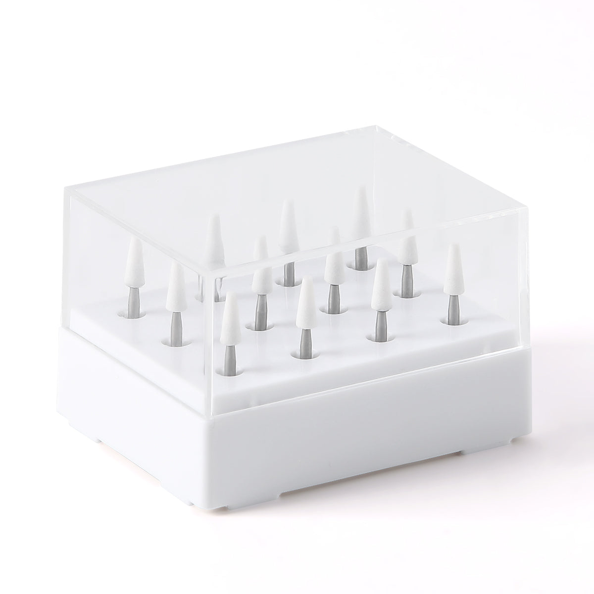 Dental Fine Polishing Kit FG Burs Flate End Taper White Stones 12pcs/Kit - pairaydental.com 