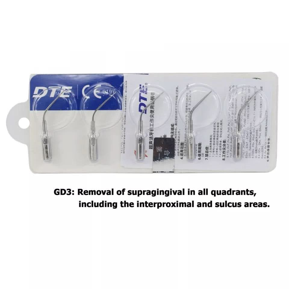 Woodpecker DTE Ultrasonic Scaler Tips GD3 5pcs/Set - pairaydental.com