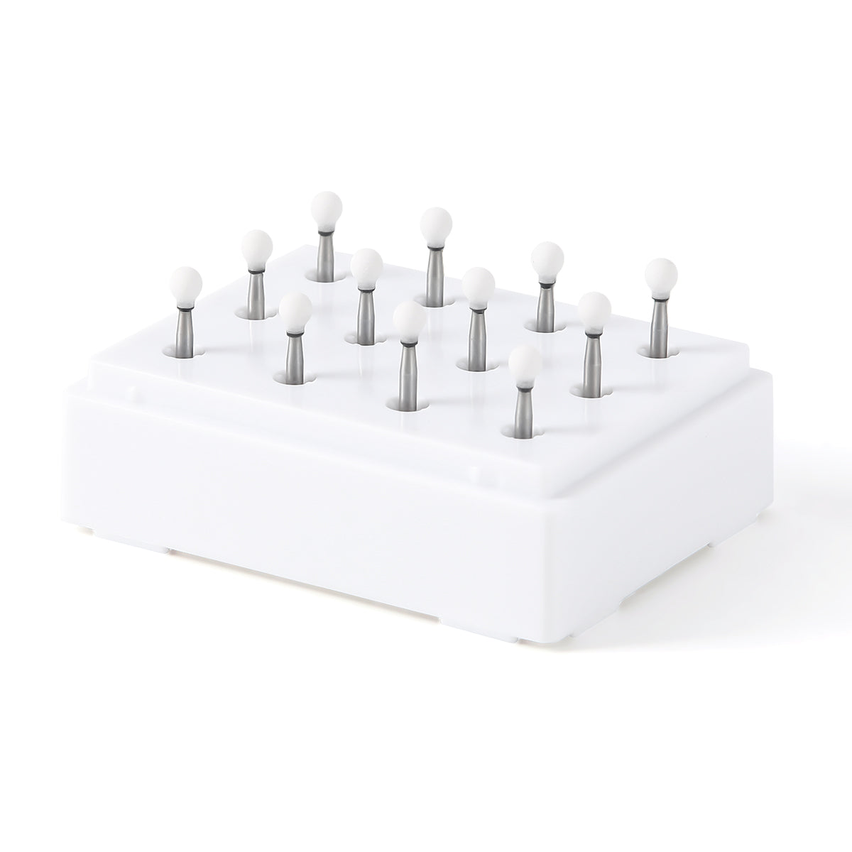 Dental Fine Polishing Kit FG Burs Round White Stones 12pcs/Kit - pairaydental.com 