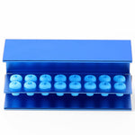 Dental Burs Holder Block Autoclavable with Silicon Cover 10 Holes Blue - pairaydental.com