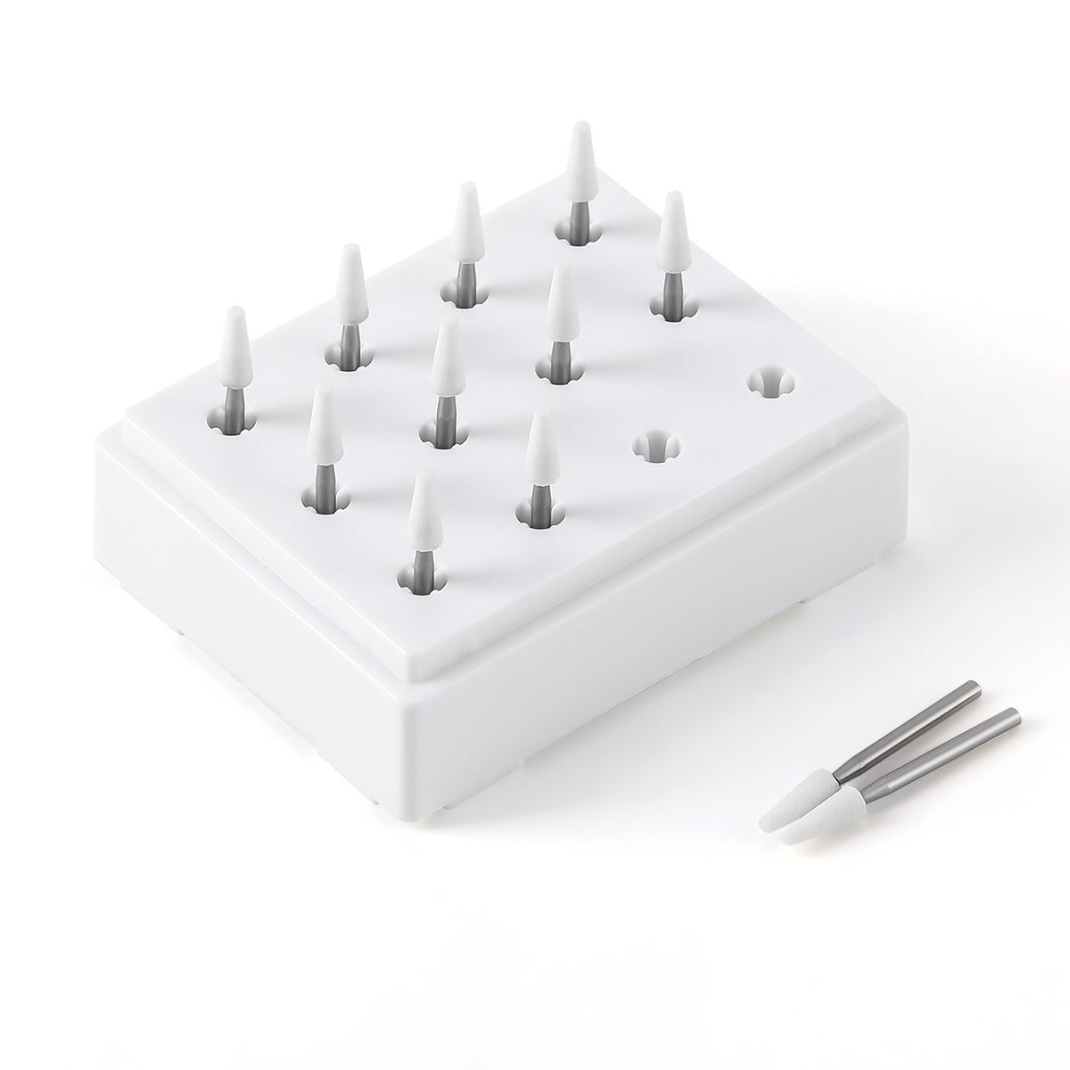 Dental Fine Polishing Kit FG Burs Flate End Taper White Stones 12pcs/Kit - pairaydental.com 