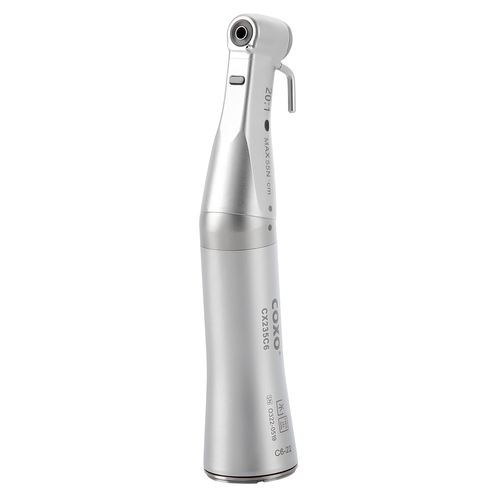 COXO CX235C6 Dental 20:1 Contra Angle Electric Implant Handpiece Fiber Optic #C6-22 - pairaydental.com