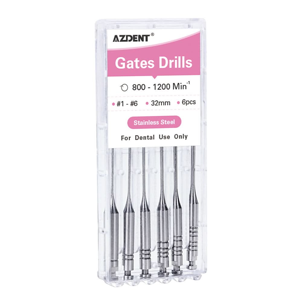 Endo Gates Drill Engine Files Staniless Steel 32mm #1-6 6pcs/Pk - pairaydental.com