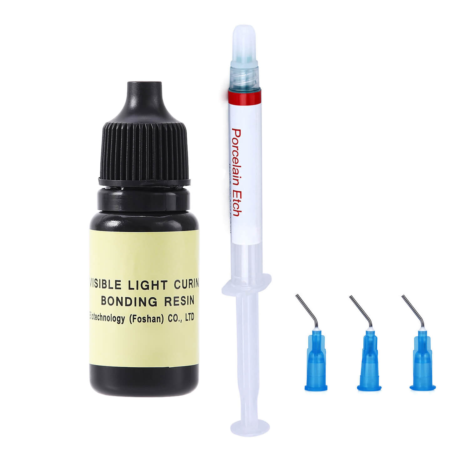 Dental Porcelain Etch Gel 9.5% Acid Etchant with Visible Light Curing Resin Bonding Adhesive - pairaydental.com