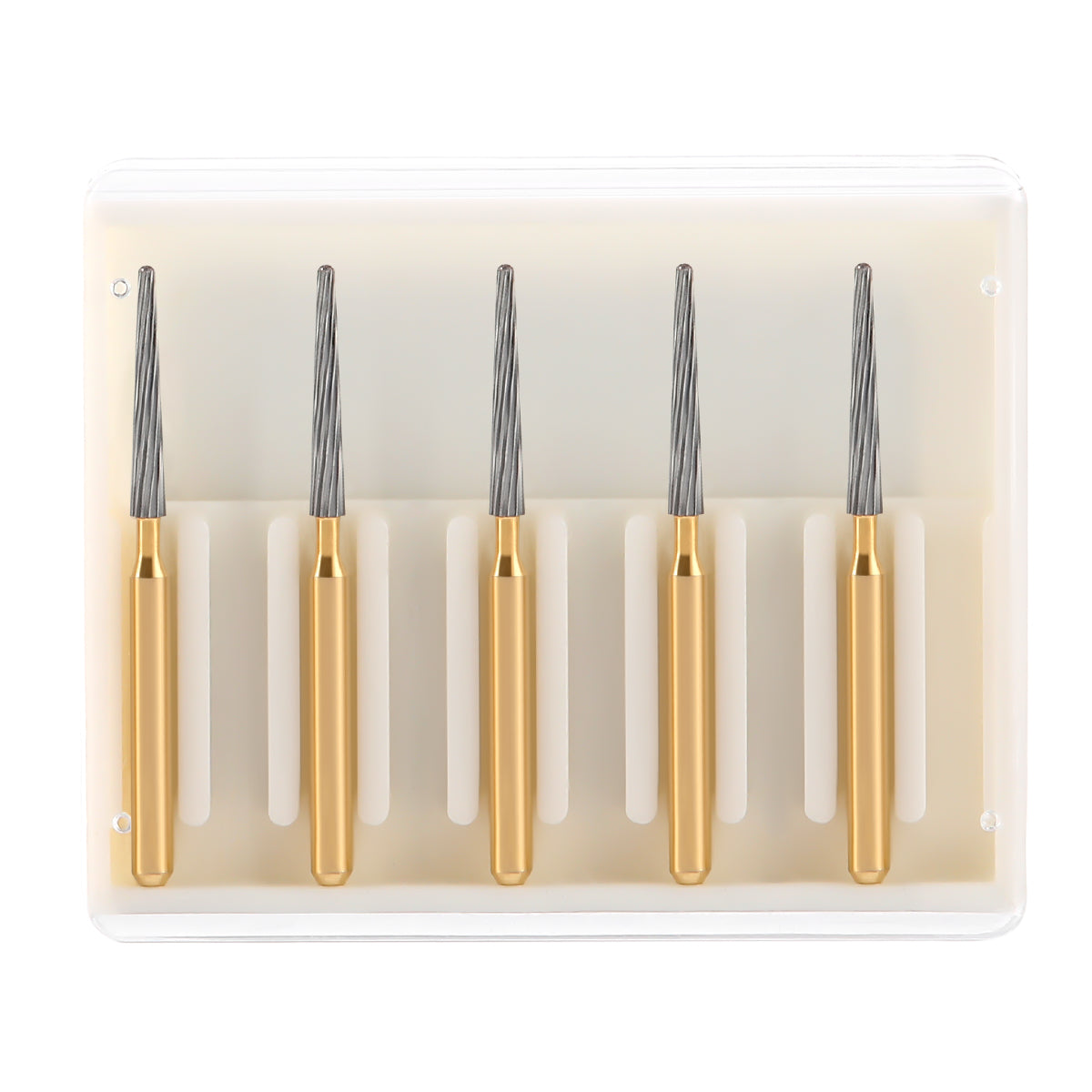 Dental Tungsten Carbide Burs Trimming & Finishing FG 7714Taper Fissure 5pcs/Box - pairaydental.com