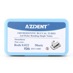 Buccal Tube 2nd Molar Bondable Monoblock Non-Convertible Roth 0.022 Laser Mark 50Sets/Box - pairaydental.com