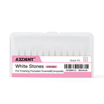 Dental White Stone Polishing FG Burs Flame Shape 12pcs/Box - pairaydental.com