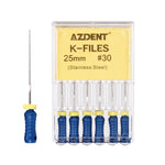 Endo Hand K-Files Stainless Steel #30 25mm 6pcs/Pk - pairaydental.com