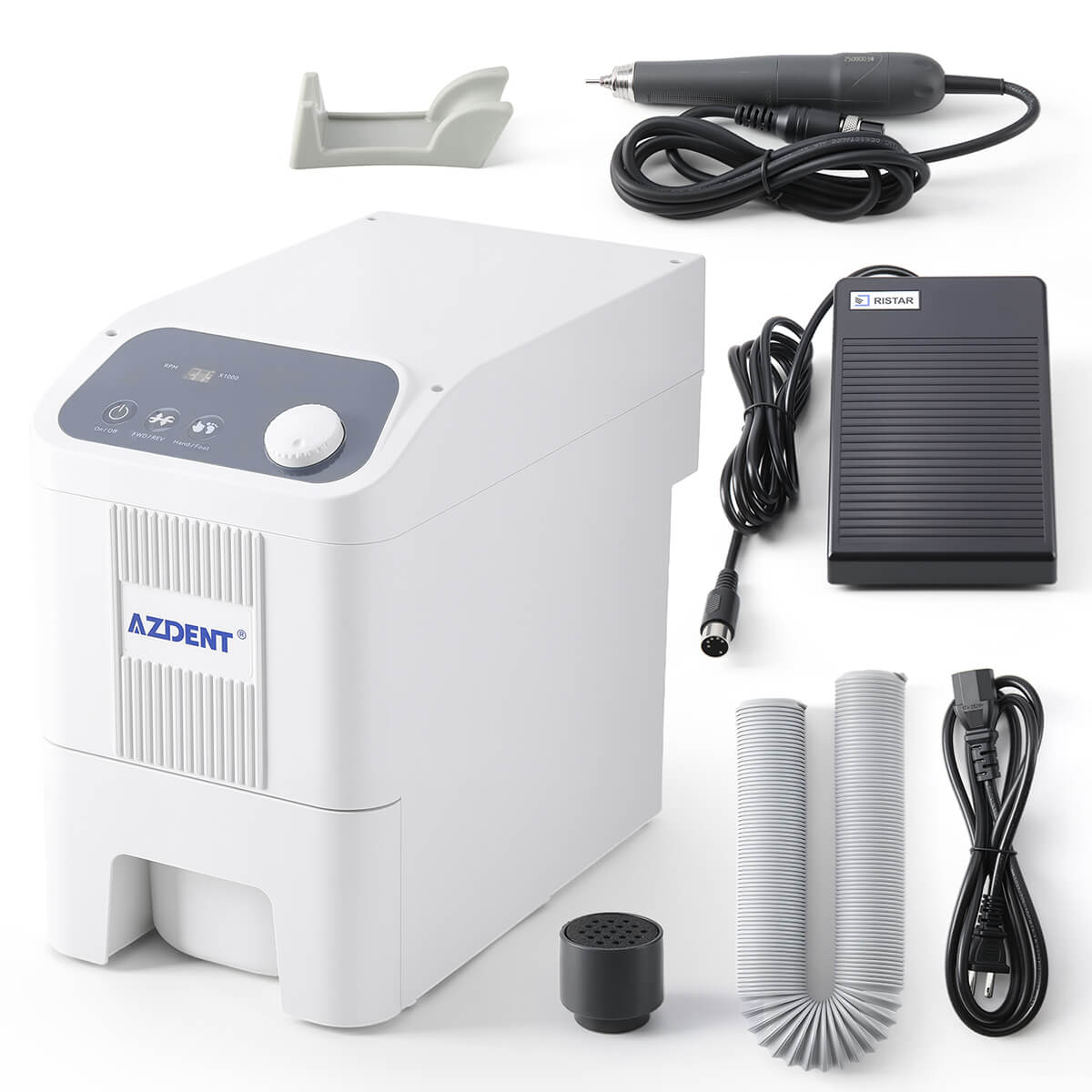 Dental 2 in 1 Dust Collector Vacuum Dust Suction System with Brushless DC Micromotor Polishing Machine - pairaydental.com