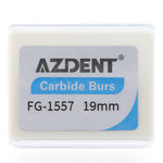 Dental Carbide Bur Straight Round End Crosscut Fissure FG #1557 10pcs/Box - pairaydental.com