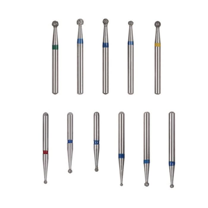 Dental Diamond Bur FG BR Series Round Full Size 5pcs/Pack - pairaydental.com