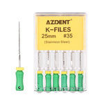 Endo Hand K-Files Stainless Steel #35 25mm 6pcs/Pk - pairaydental.com